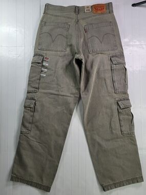 Levi's 578 Men's 32x32 Baggy Fit Light Gray Cargo Jeans New with Tags